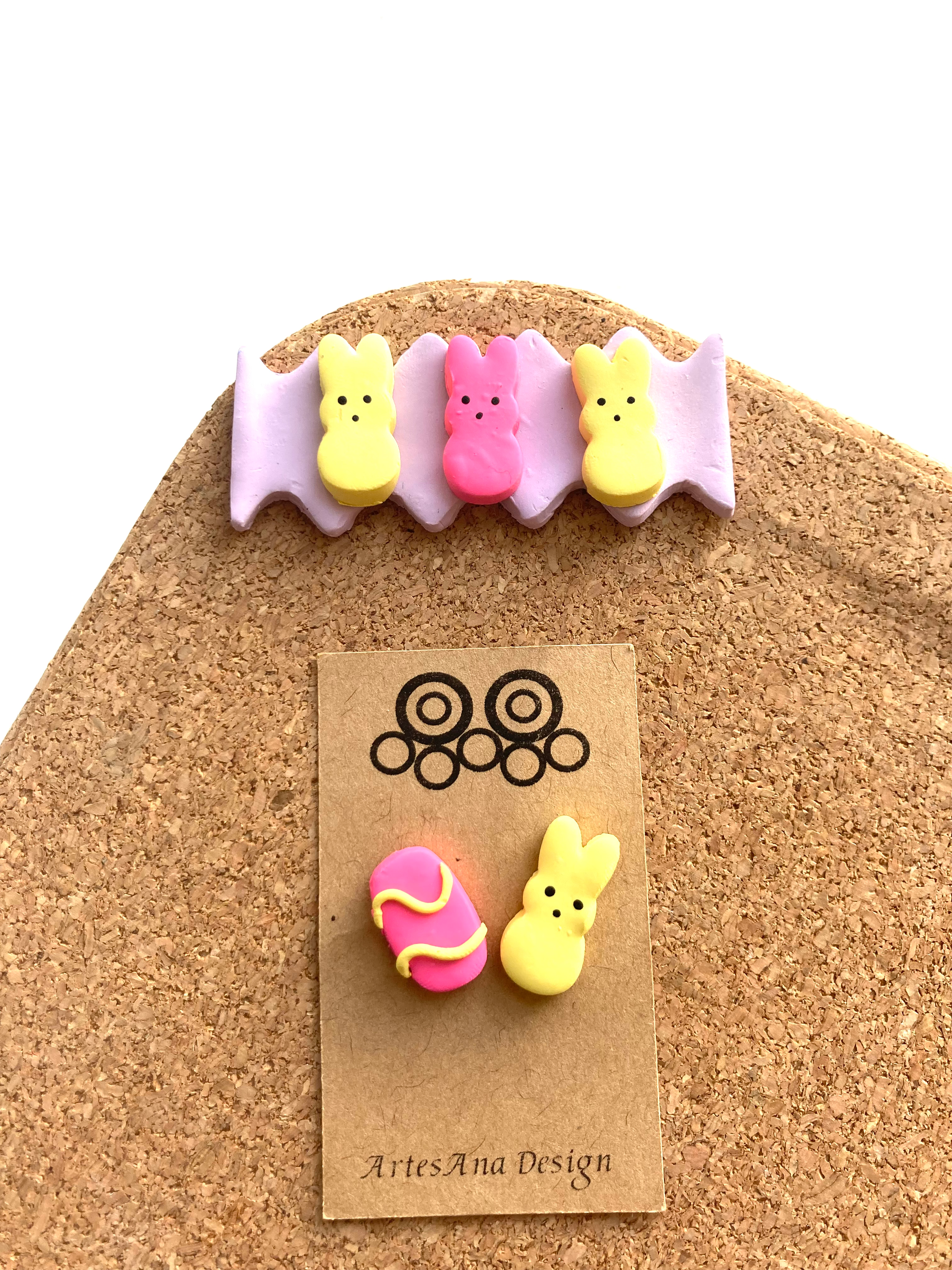 Peeps Hairclp with Studs Earrings 