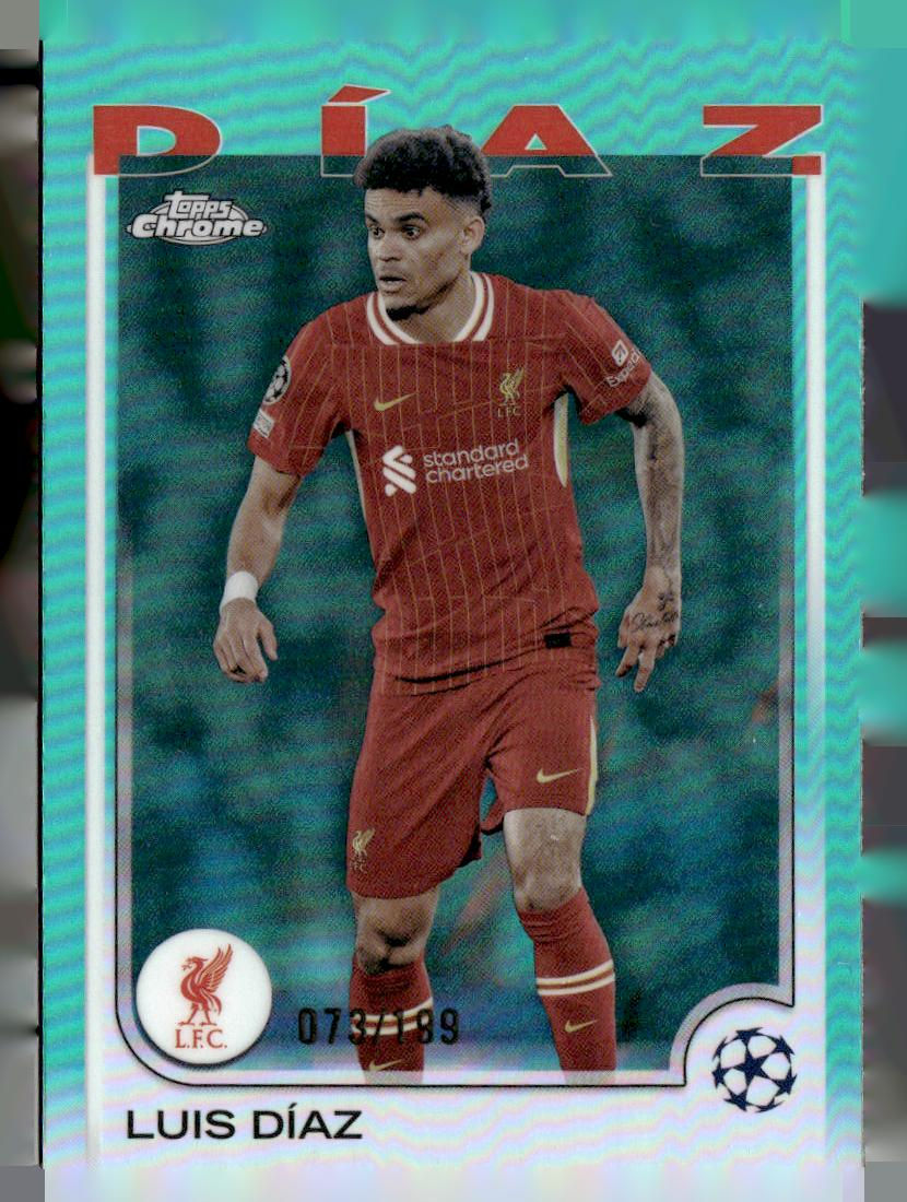 2024-25 Topps Chrome UCC #169 Luis Díaz Aqua Refractor /199