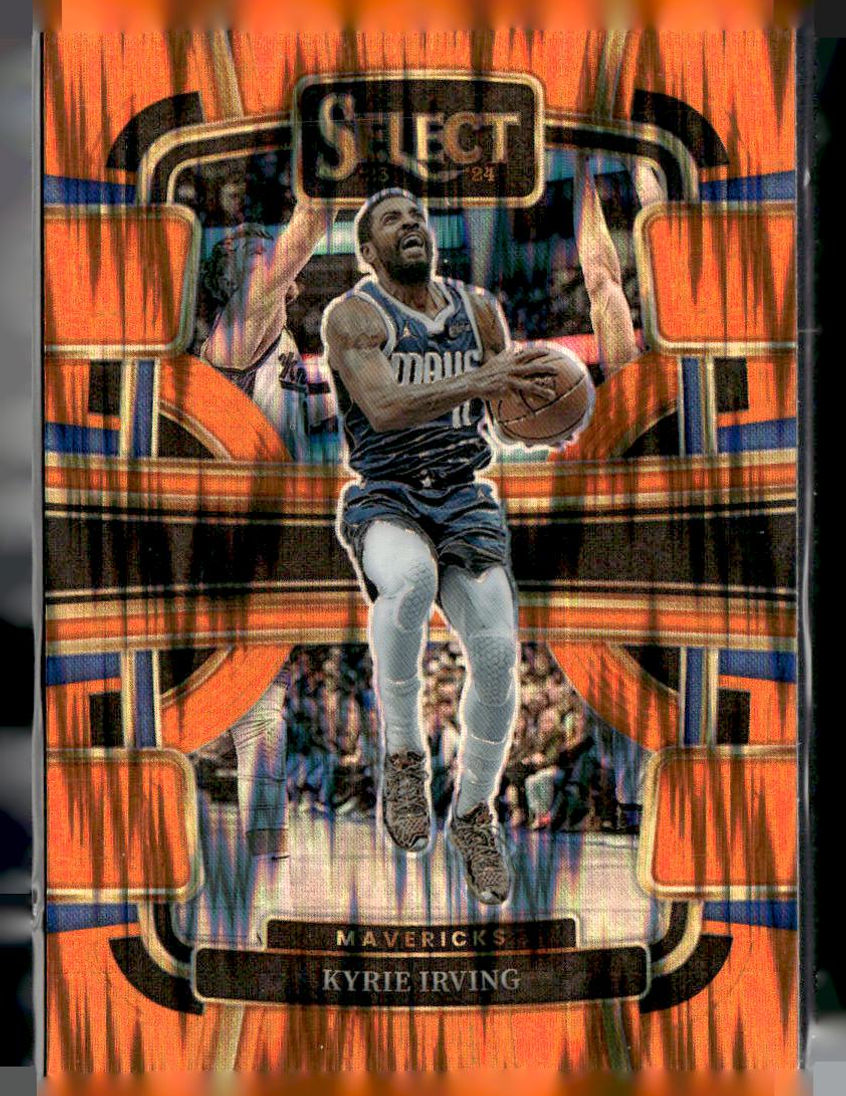 2023-24 Panini Select #21 Kyrie Irving Orange Flash Prizms