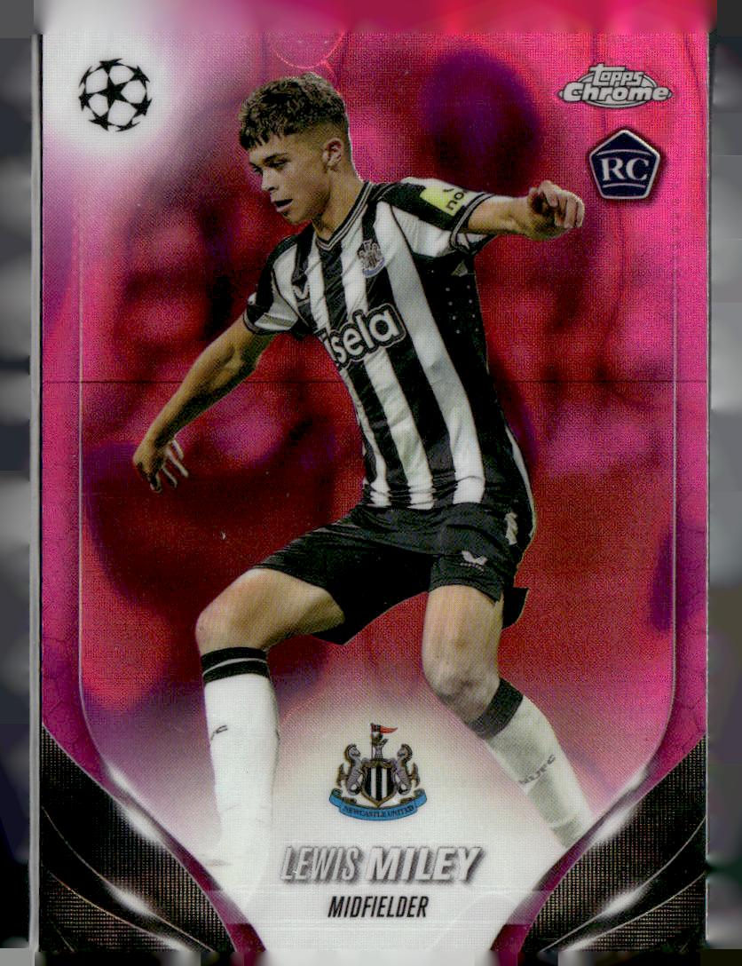 2023-24 Topps Chrome UEFA Club Competitions #31 Lewis Miley Pink Lava Refractor