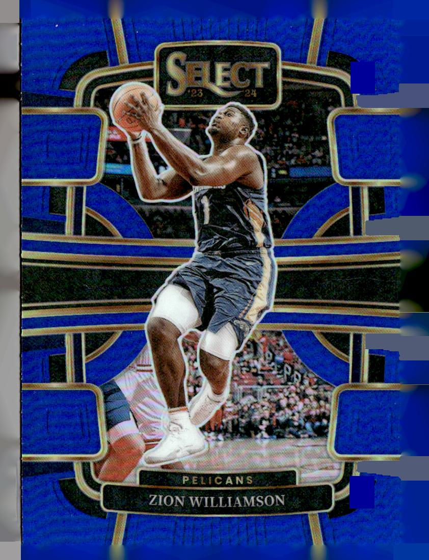 2023-24 Panini Select #36 Zion Williamson Blue Prisms