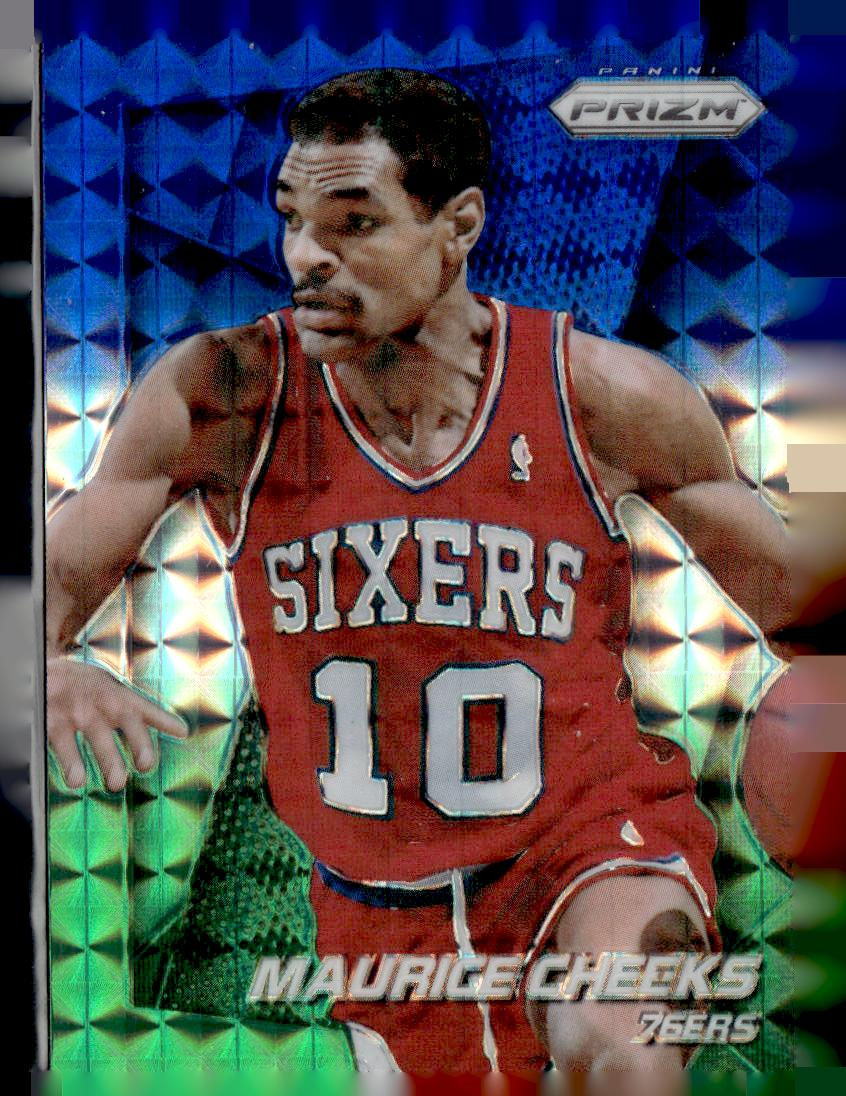 2014-15 Panini Prizm #224 Maurice Cheeks Prizms Blue and Green Mosaic