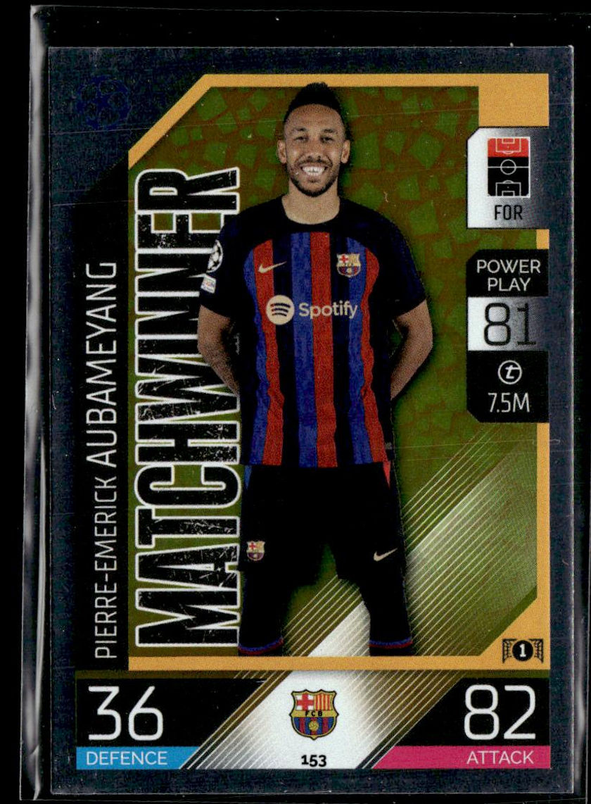 2022-23 Topps Match Attax UEFA #153 Pierre-Emerick Aubameyang