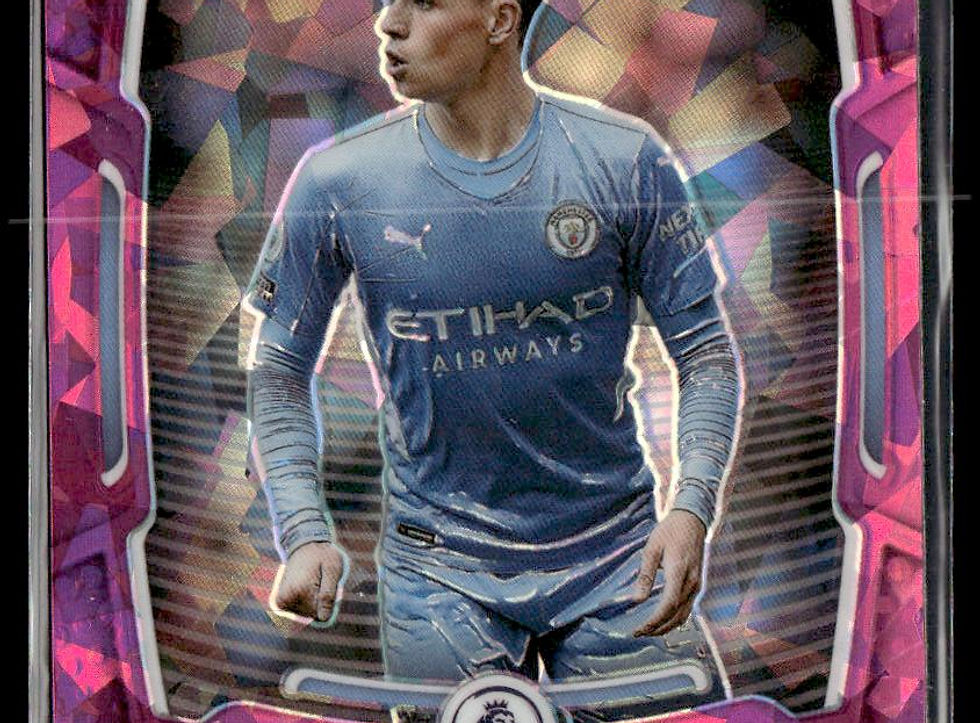 2021-22 Panini Prizm Premier League #13 Phil Foden Prizms Pink Ice
