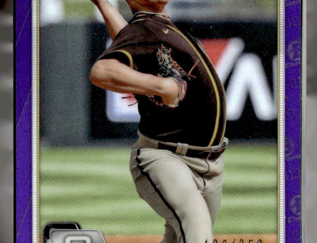 2020 Bowman Chrome #48 Adrian Morejon Purple Refractor #/250