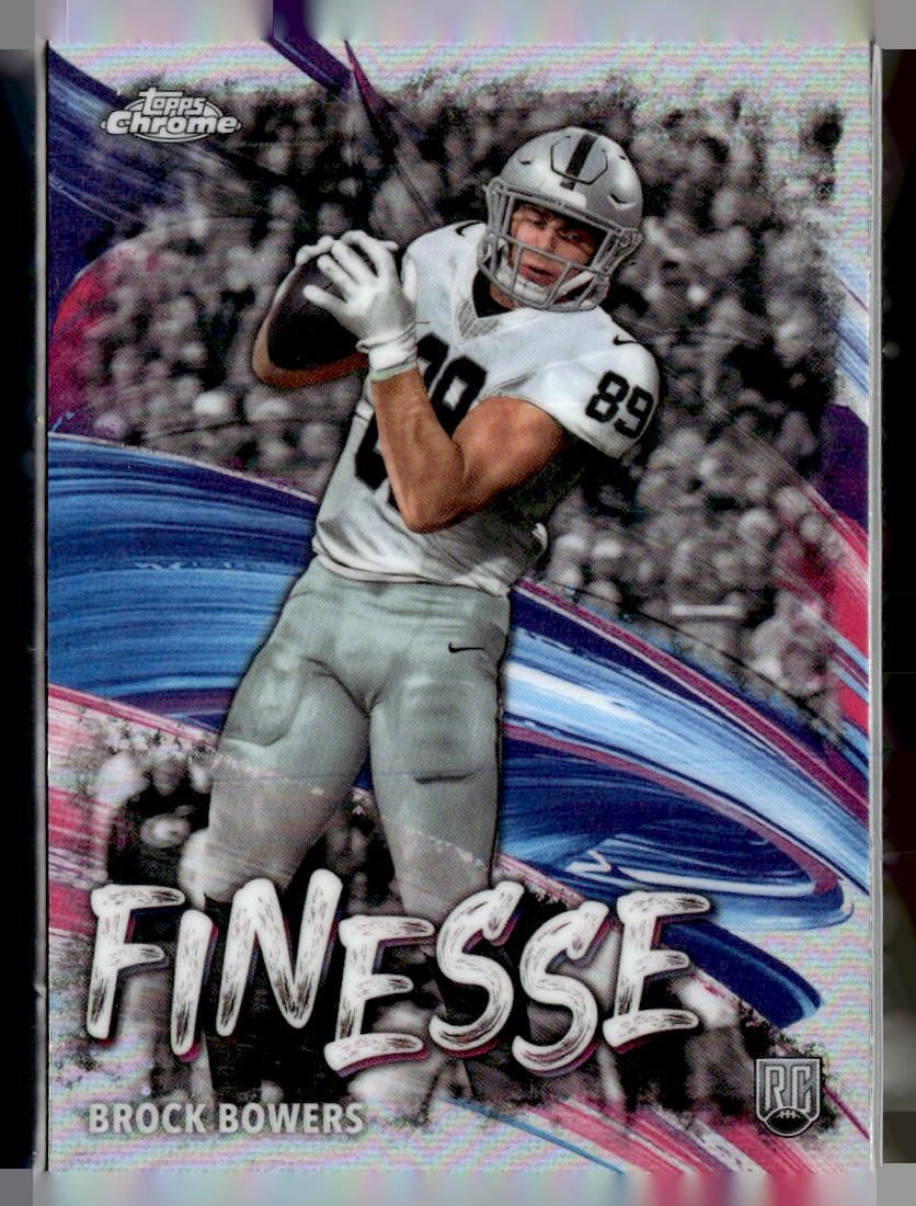 2024 Topps Chrome #F-8 Brock Bowers Finesse Refractor