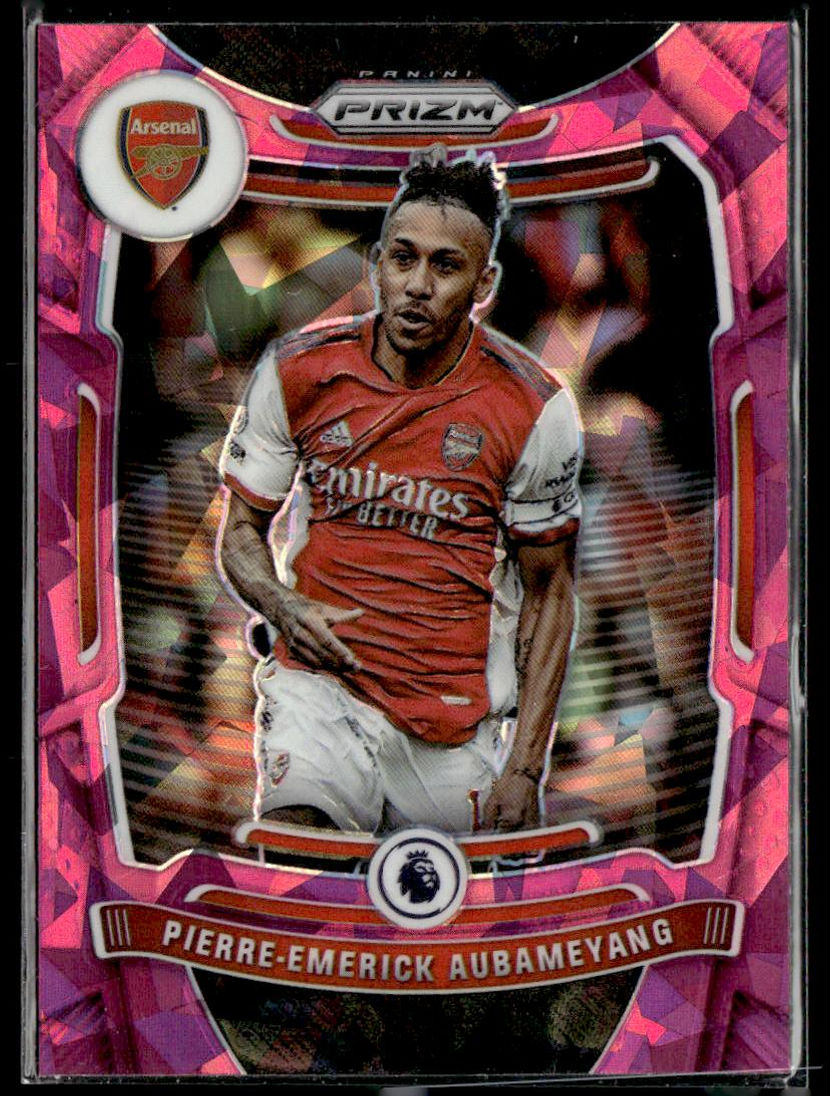 2021-22 Panini Prizm EPL #209 Pierre-Emerick Aubameyang Prizms Pink Ice