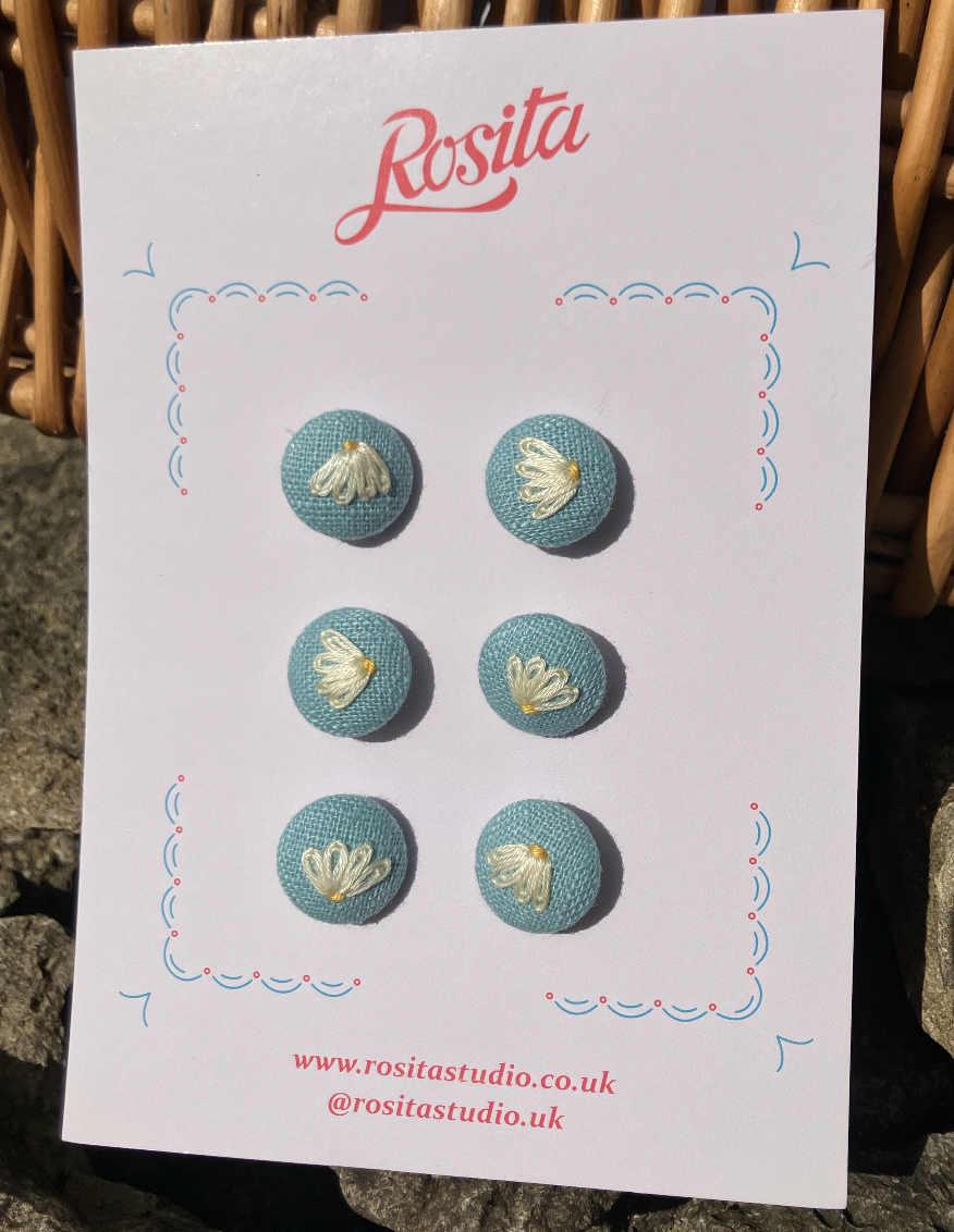 Thumbnail: Small - Hand embroidered buttons