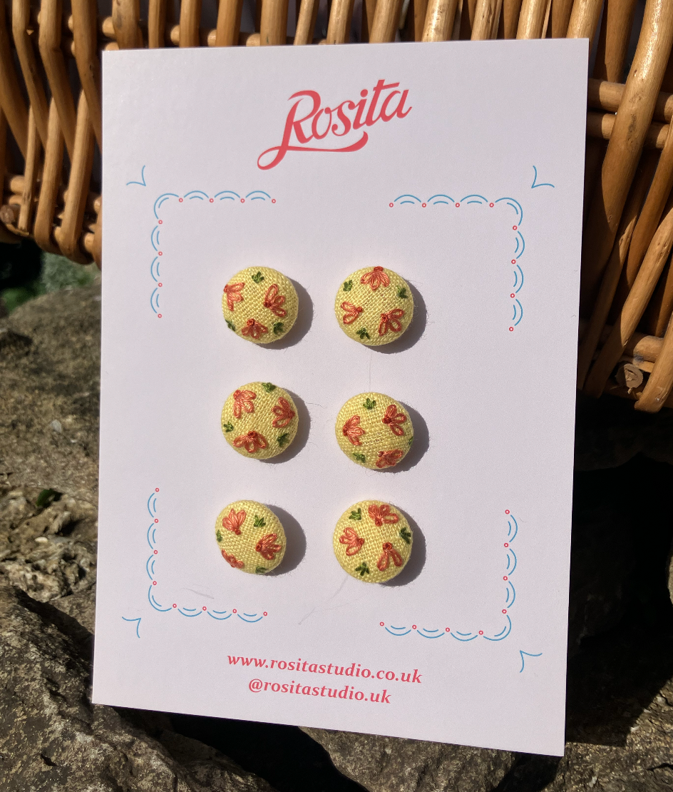 Thumbnail: Small - Hand embroidered buttons