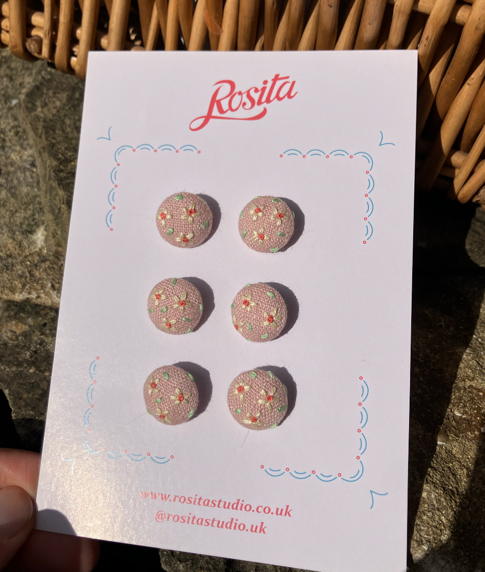 Thumbnail: Small - Hand embroidered buttons