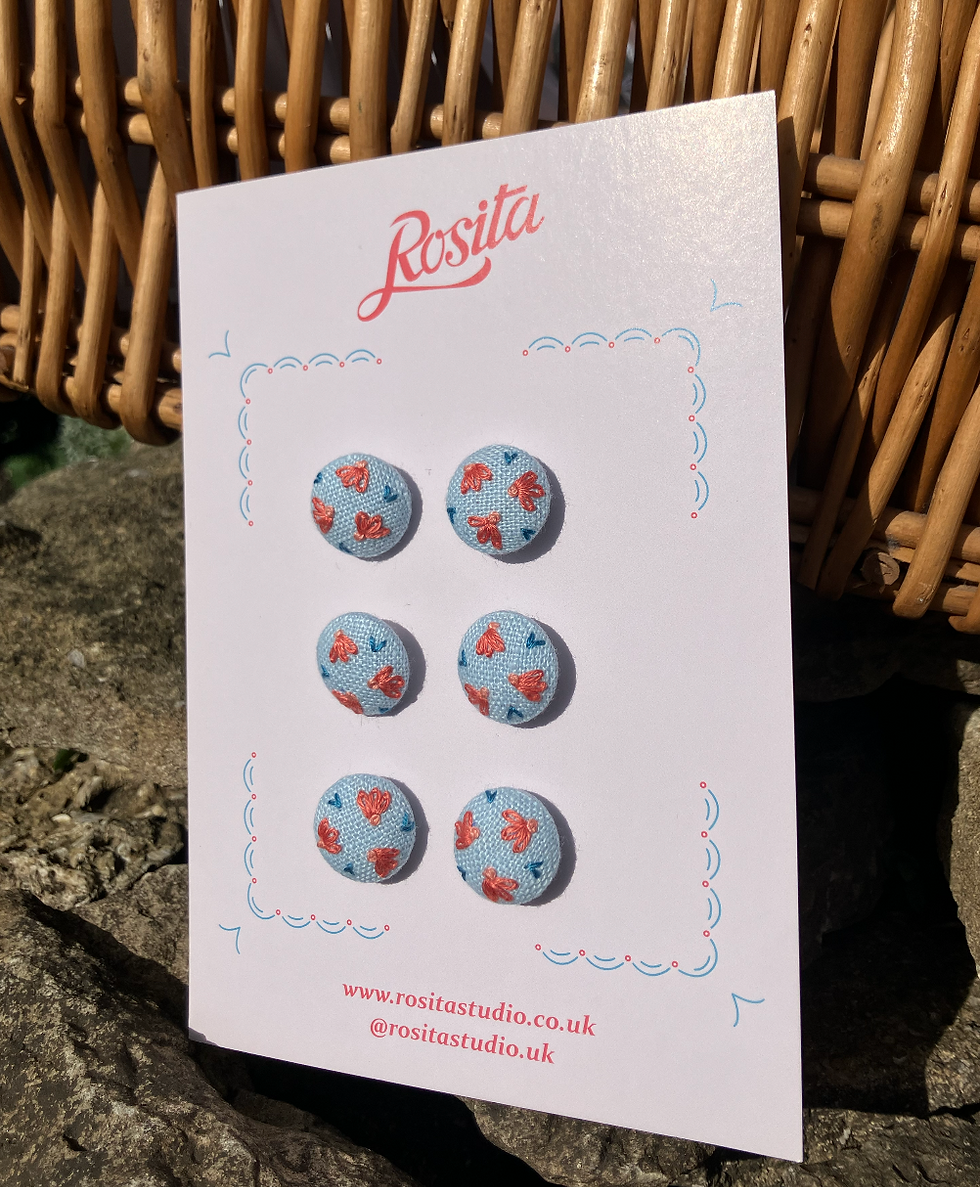 Thumbnail: Small - Hand embroidered buttons
