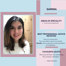 Women in Tech Profile: Samina