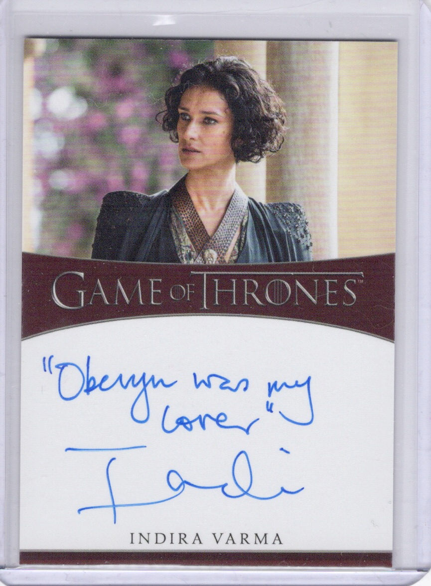 GOT Iron Anniversary Indira Varma Inscription Autograph Card -RARE