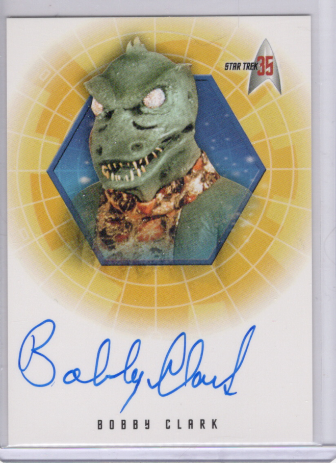 ST TOS Bobby Clark as The Gorn autograph card