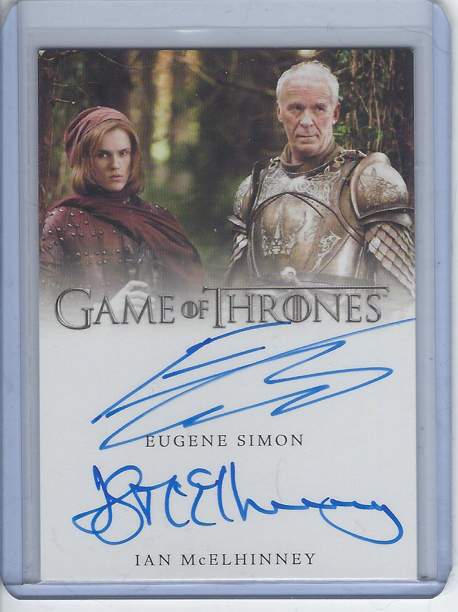 The Complete Series Dual Autograph Card Eugene Simon/Ian McElhinnney