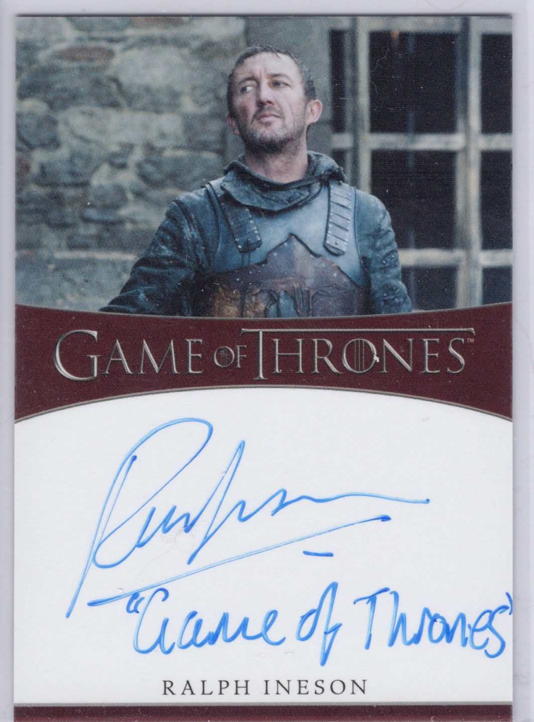 Iron Anniversary Ralph Ineson Inscription autograph card