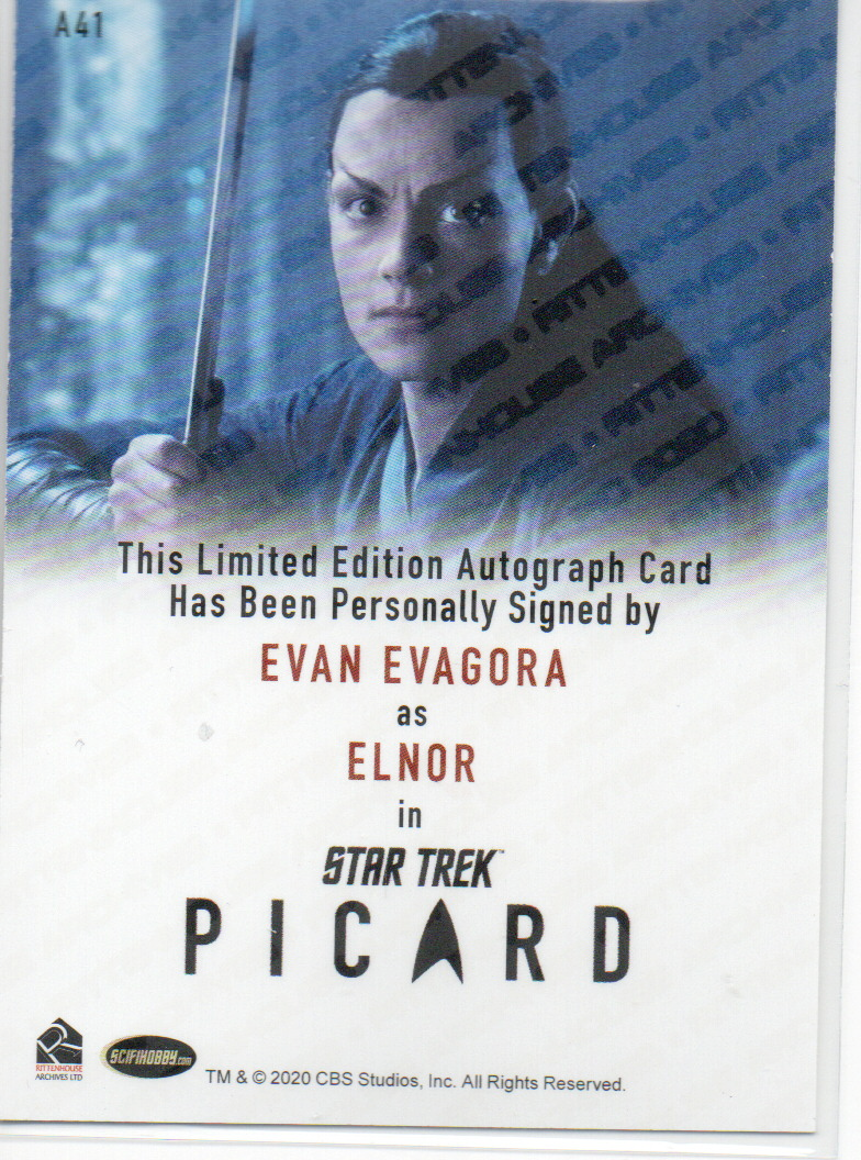 Thumbnail: Picard 2/3 Evan Evagora FB Autograph Card - EL
