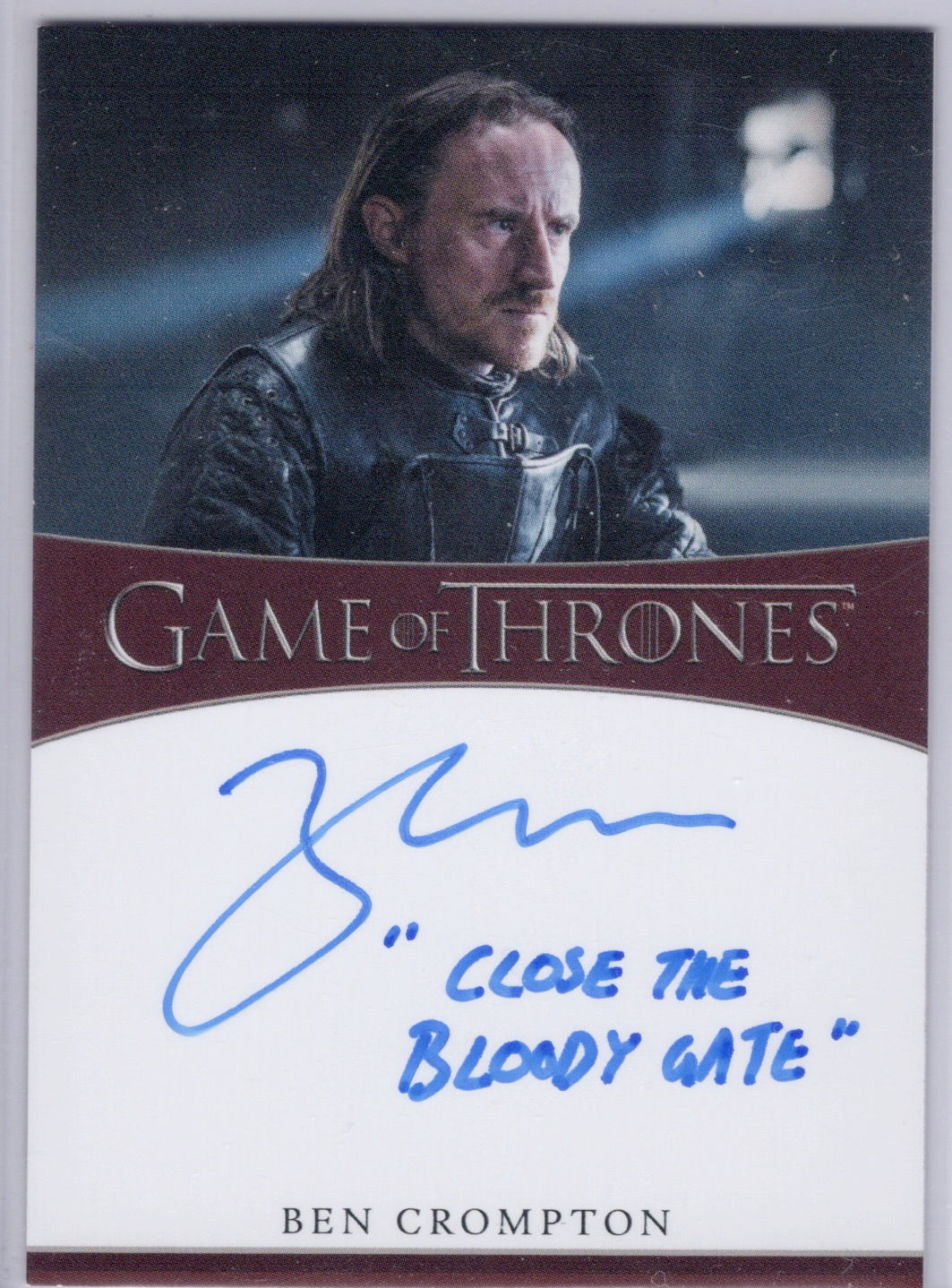 Iron Anniversary Inscription autograph card Ben Crompton