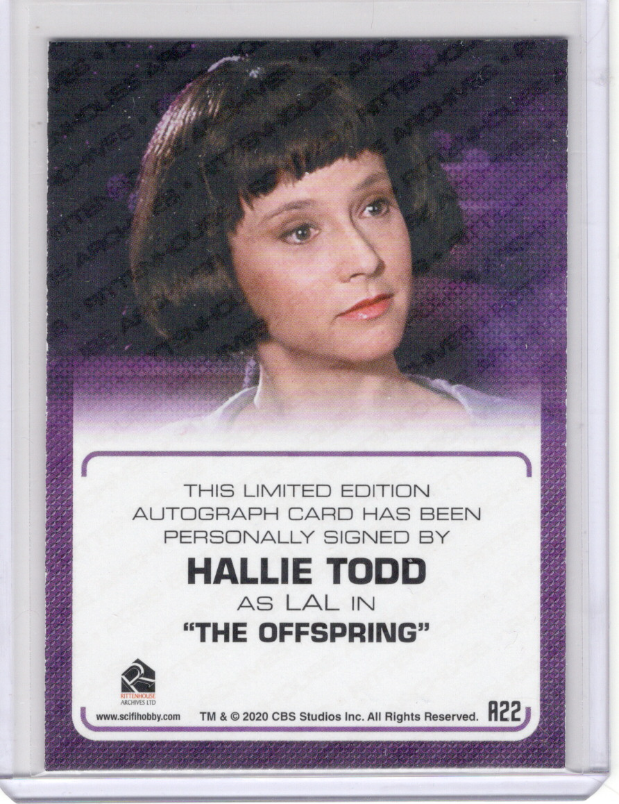 Thumbnail: TNG Archives & Inscriptions Hallie Todd autograph card