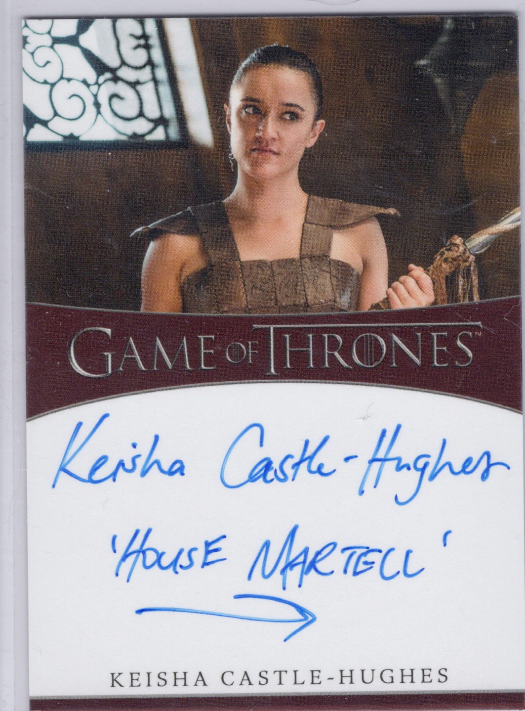 Iron Anniversary Keisha Castle-Hughes Inscription autograph card