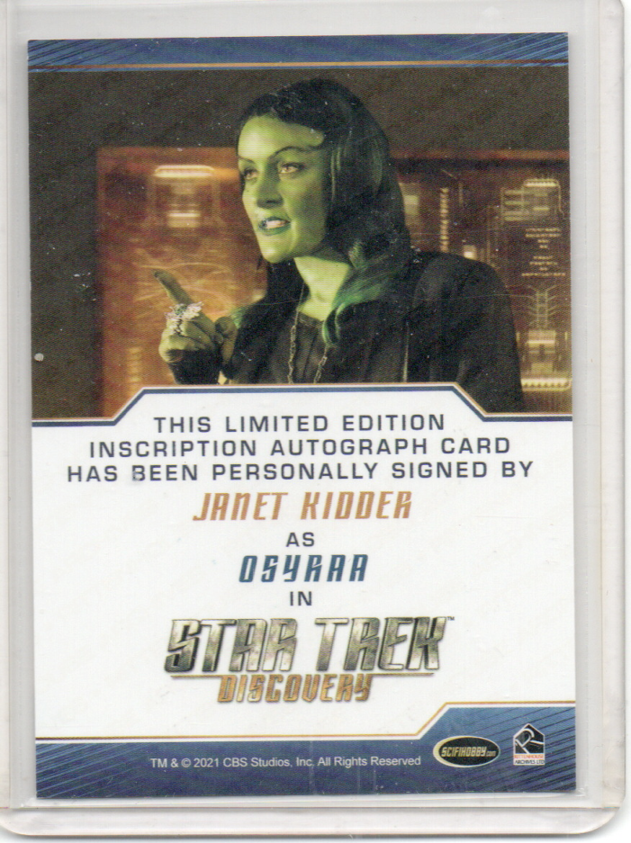 Thumbnail: ST Discovery S3 Janet Kidder inscription autograph card