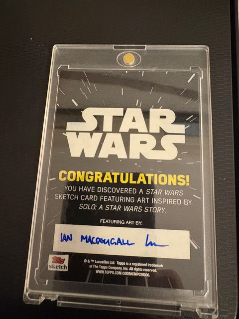 Thumbnail: SW SOLO Sketch Card - Hans Solo & Chewbacca by Ian McDougall