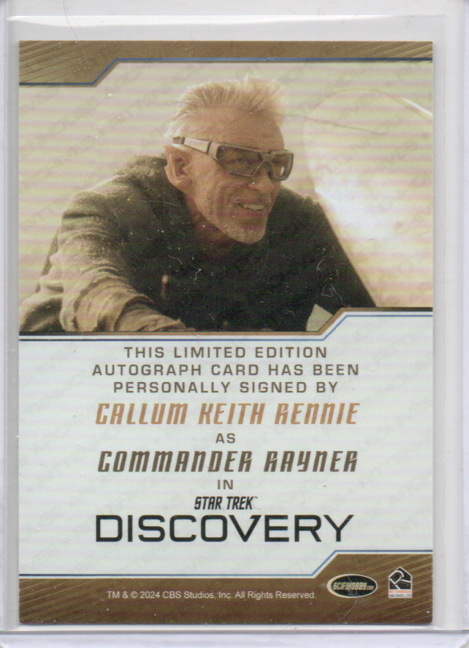 Thumbnail: ST Discovery Season 5 Callum Keith Rennie bordered autograph card