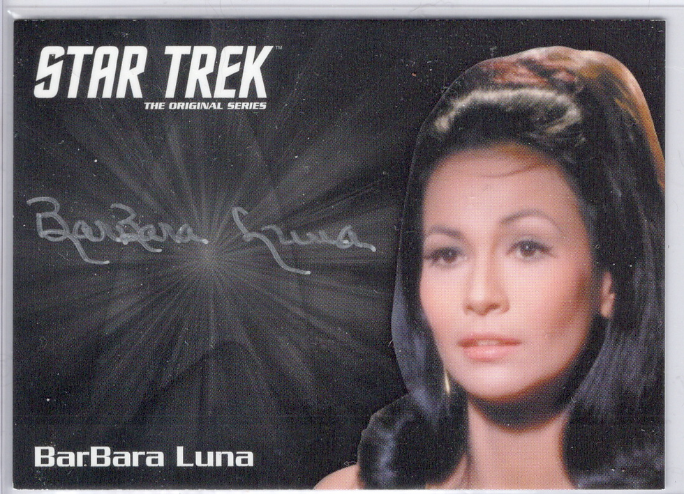 ST TOS Archives & Inscriptions Silver Signature Barbara Luna autograph card