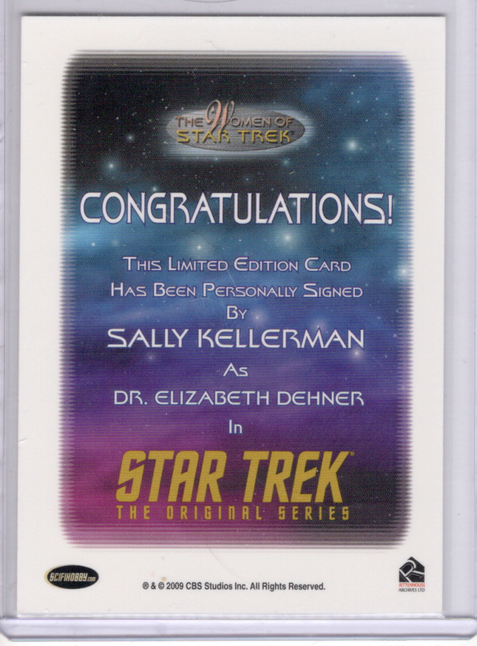 Thumbnail: ST TOS autograph card Sally Kellerman
