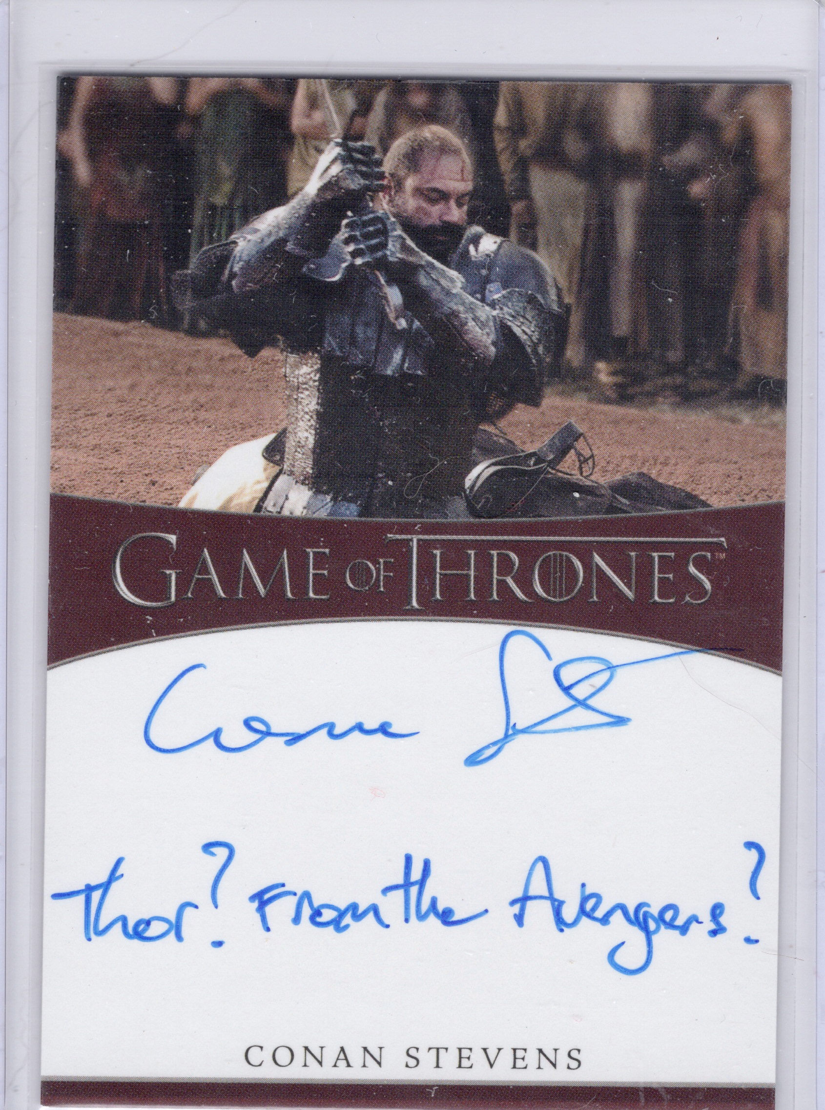 Iron Anniversary Conan Stevens Inscription autograph card - VERY RARE