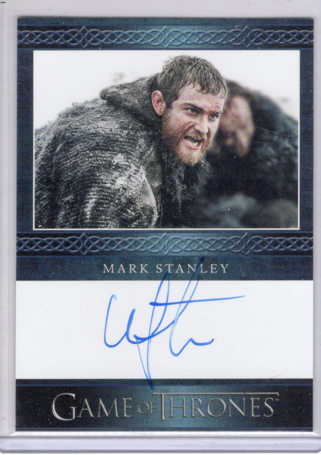 Mark Stanley Blue Border autograph card