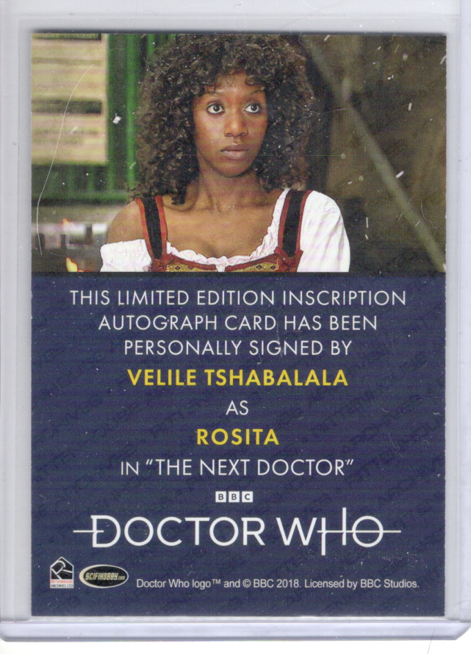 Thumbnail: Dr. Who 1-4 Inscription Autograph Card Velile Tshabalala