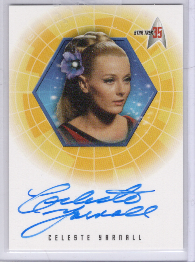 TOS 35th Anniversary Celeste Yarnall autograph card