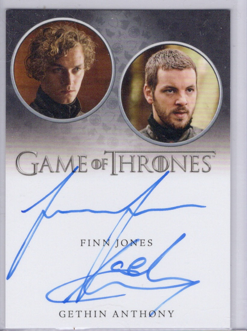 Iron Anniversary dual autograph Finn Jones/Gethin Anthony
