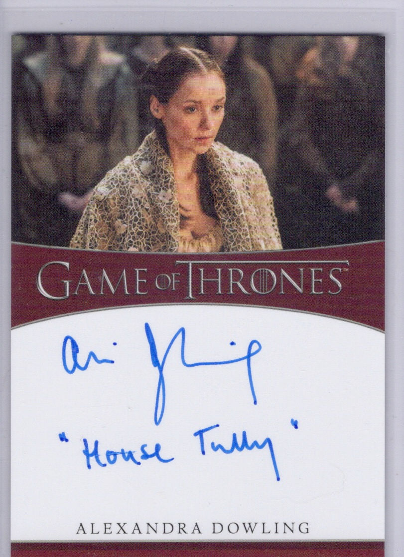 Alexandra Dowling Inscription Autograph Card