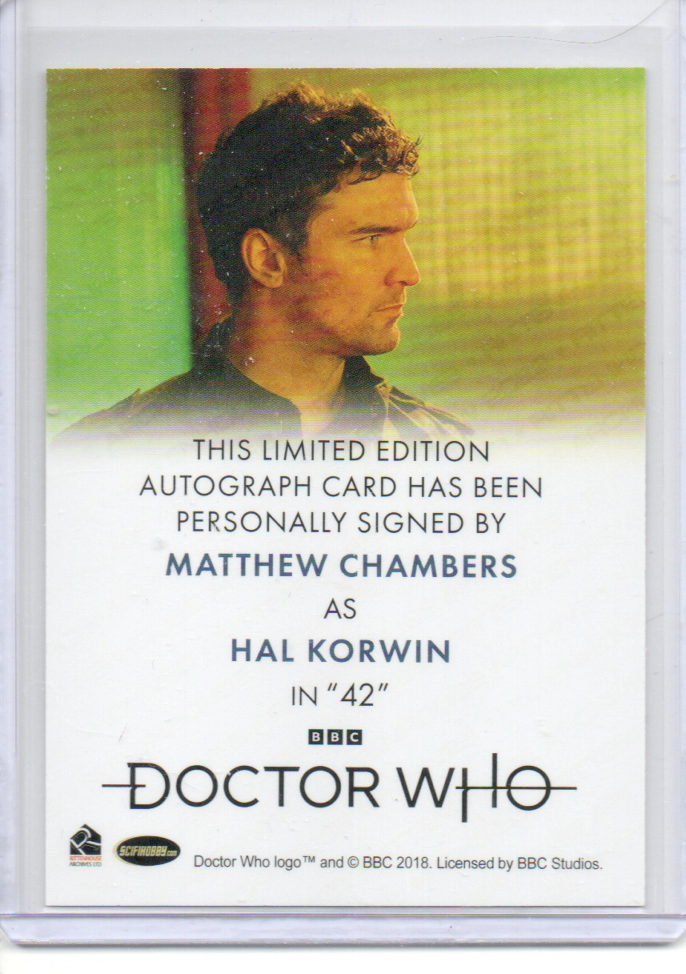 Thumbnail: Dr. Who 5-7 Full Bleed autograph card Matthew Chambers