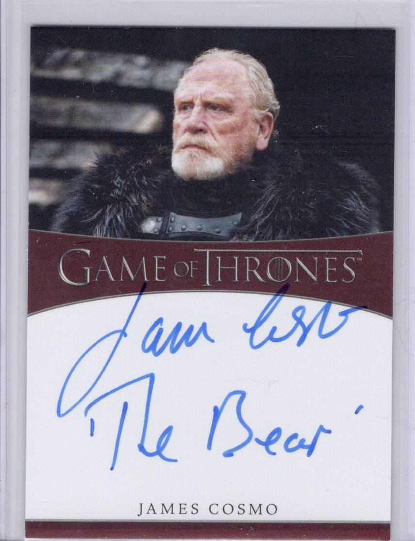 Iron Anniversary Inscription autograph card James Cosmo