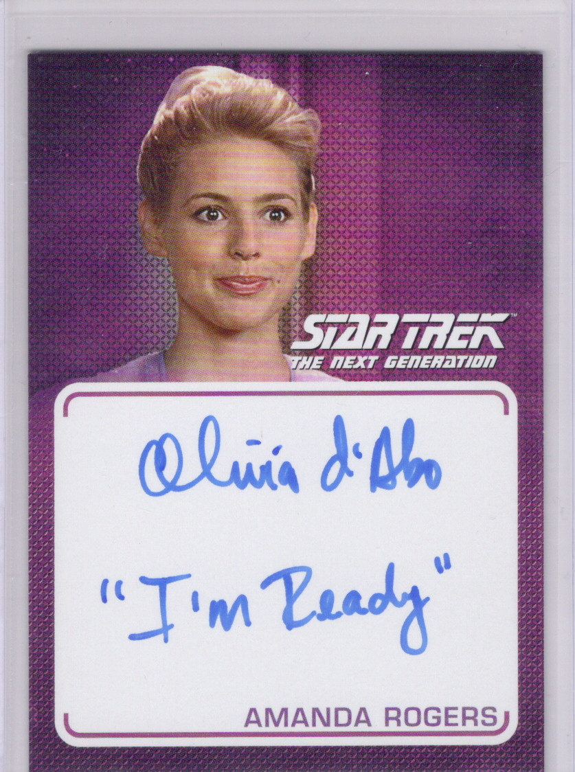 TNG Archives & Inscriptions Olivia d’Abo autograph card
