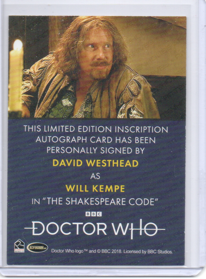 Thumbnail: Dr. Who 5-7 Inscription autograph card David Westhead