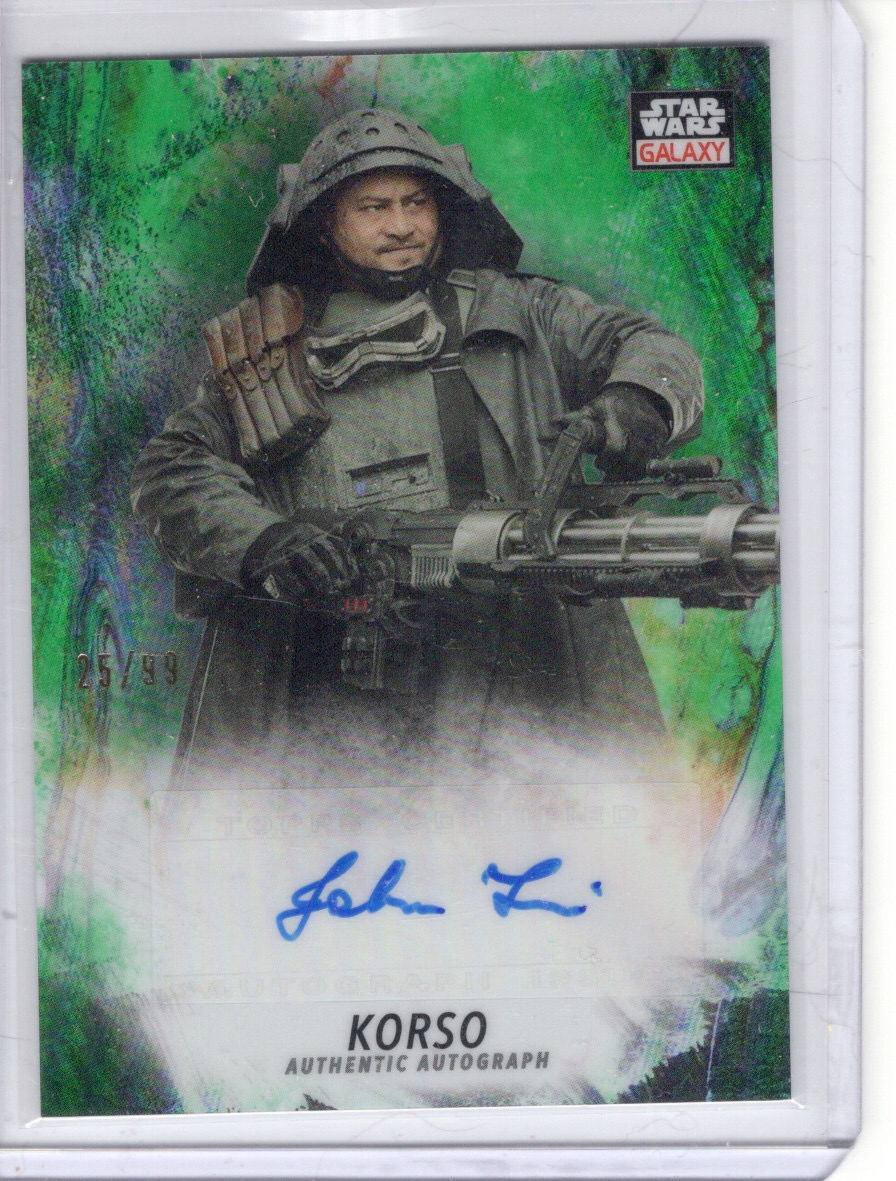 2021 Galaxy Green Refractor autograph card John Tui as Korso
