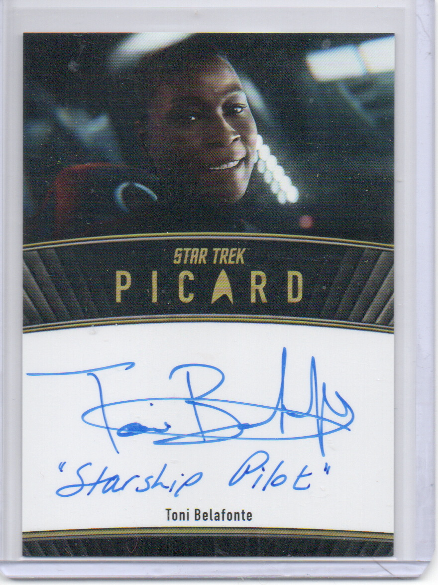 Picard 2/3 Toni Belafonte Inscription autograph card