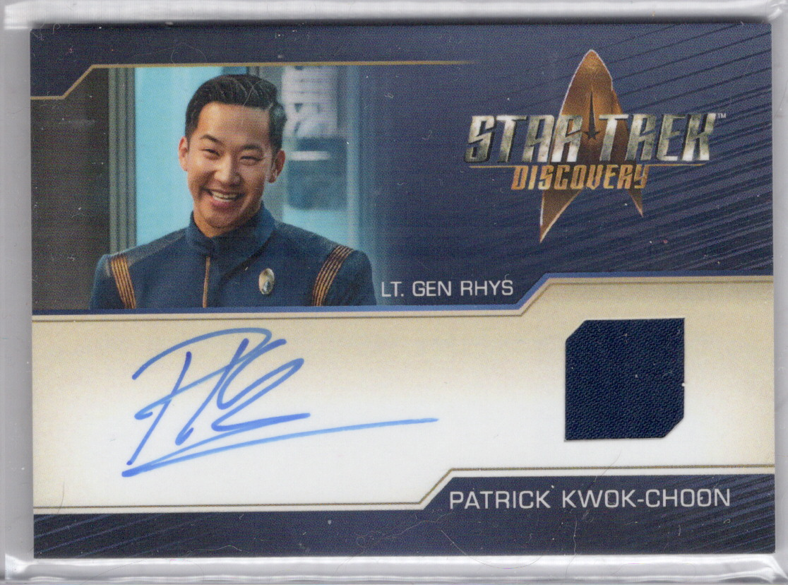 Patrick Kwok-Choon autographed relic card