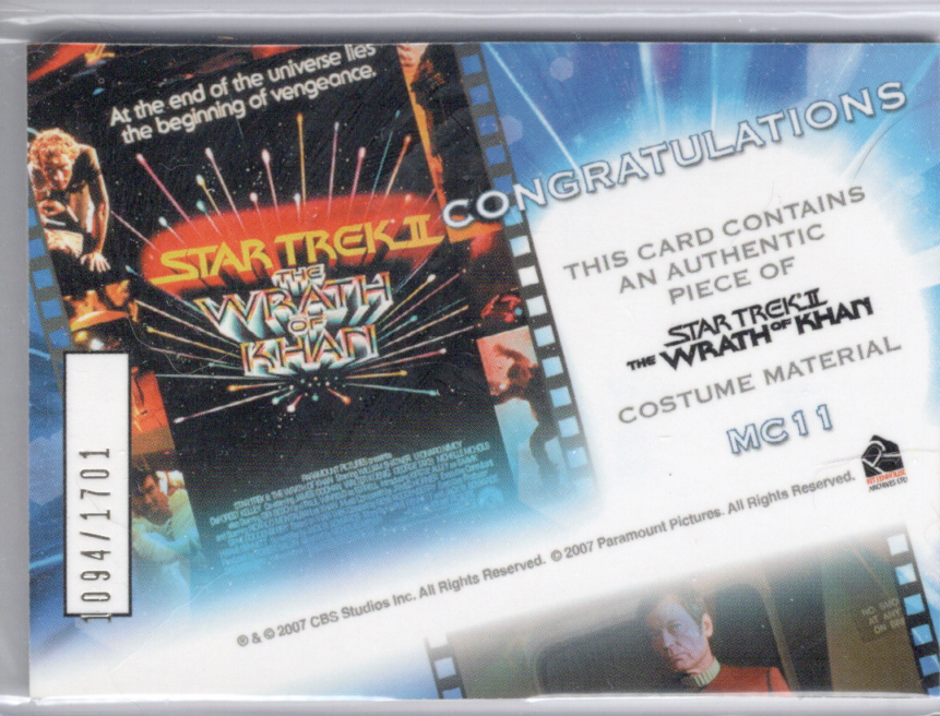 Thumbnail: Star Trek Wrath of Khan Dr. McCoy Costume Card