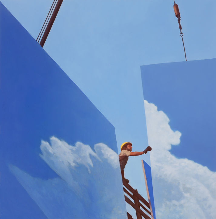 Billboard, Oil on Panel, 18” x 18”