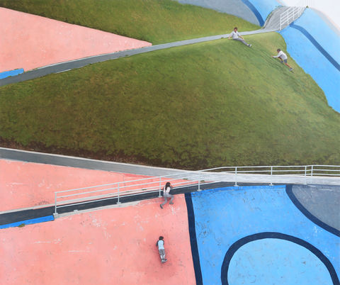 Painted walls, Oil on Linen, 36” x 42”