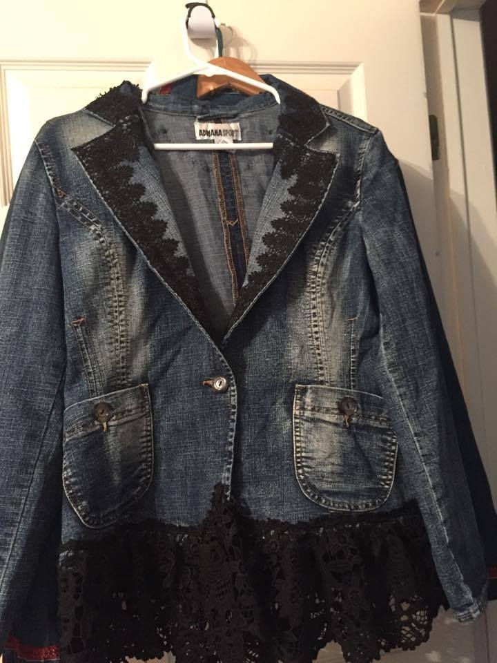 Upcycled Blue Jean Jacket