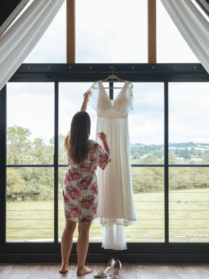 Cardiff Wedding Photographer, Haven Weddings, bride with her dress on wedding day