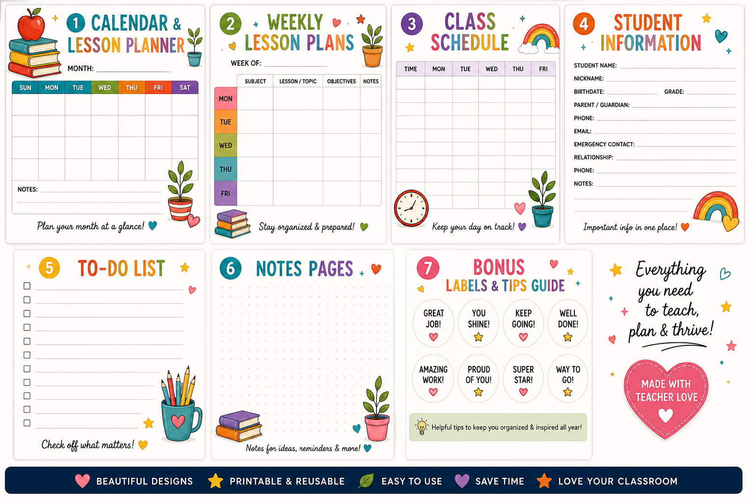 Teacher Classroom Organization Set