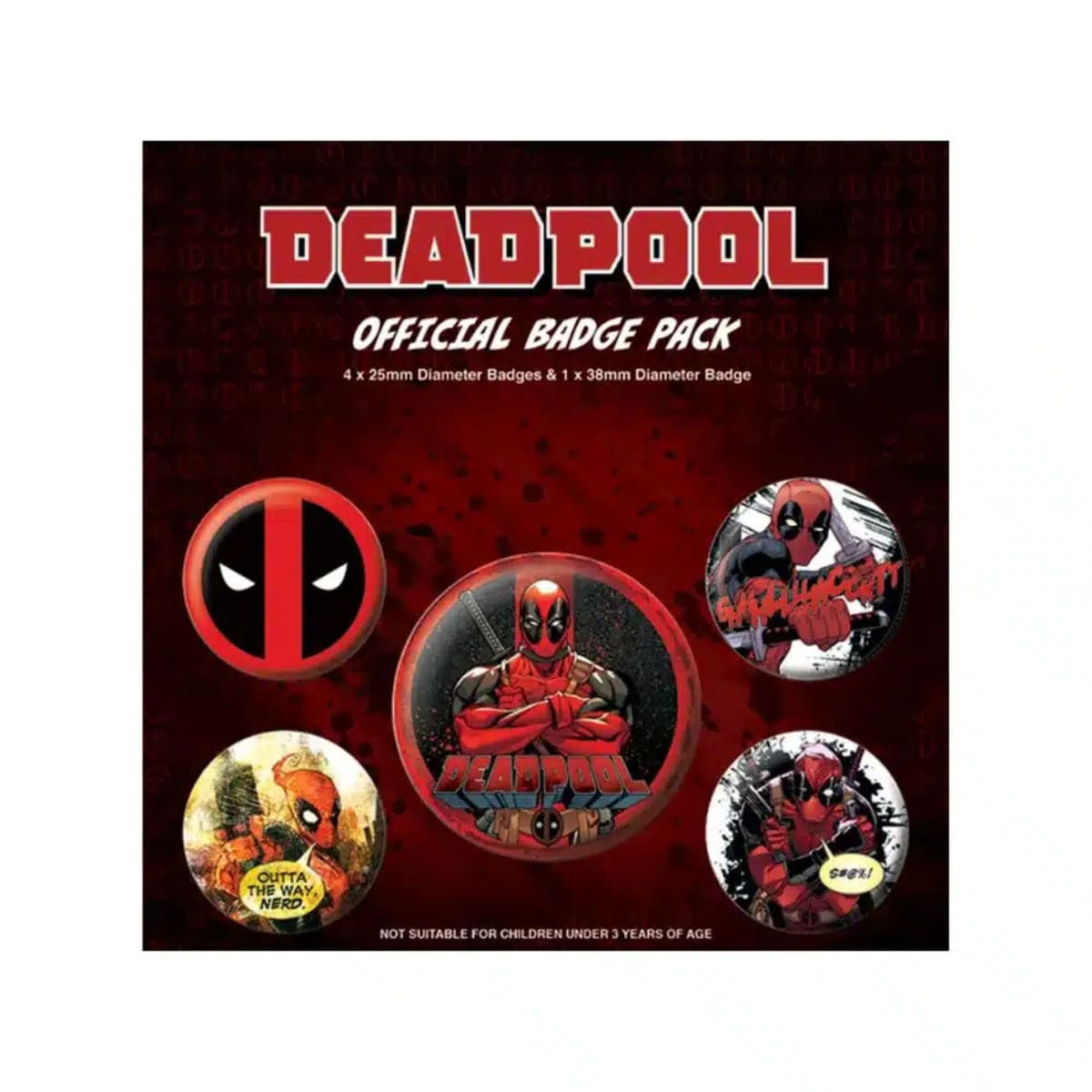 Deadpool Badges Set of 5