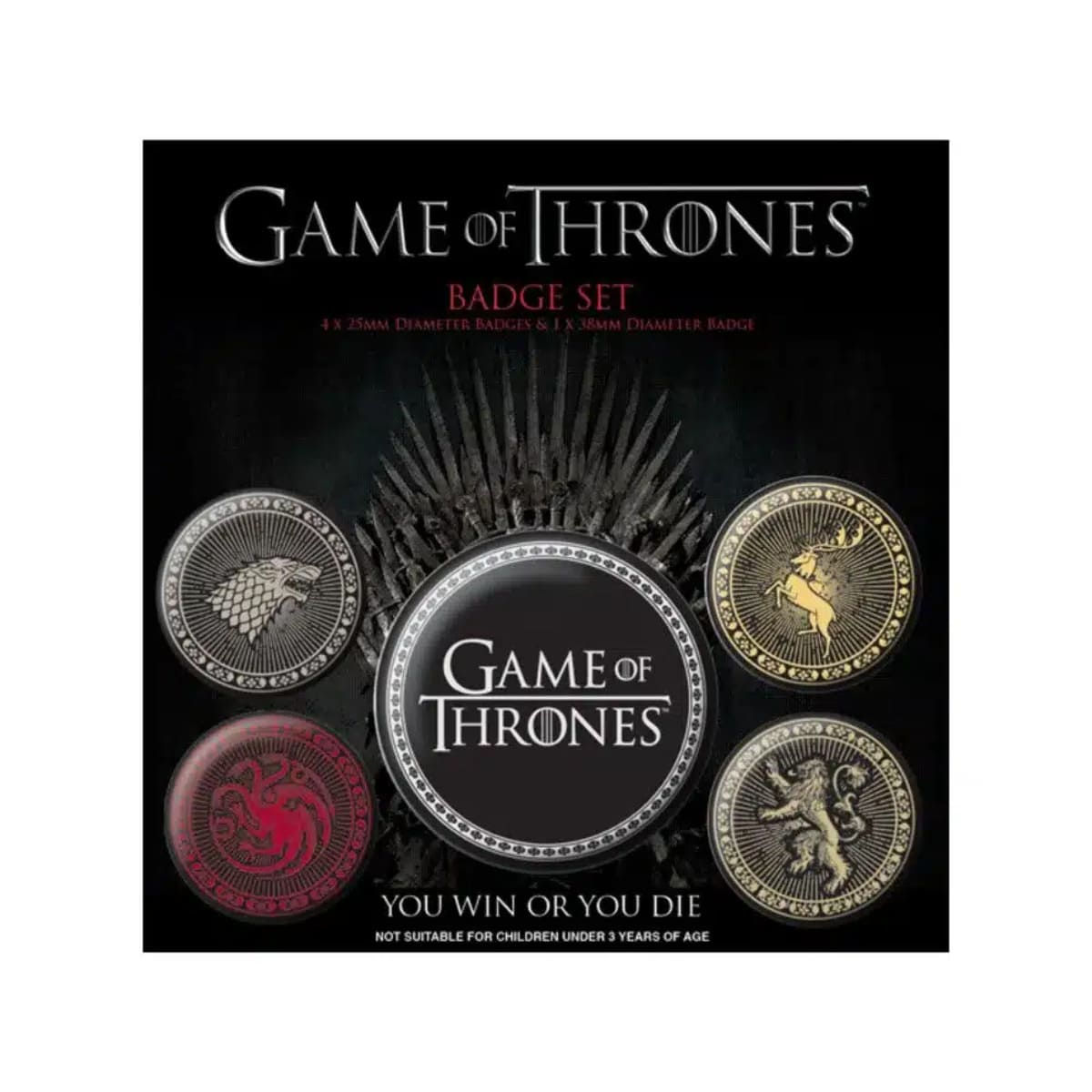 Game of Thrones Badges (Set of 5)